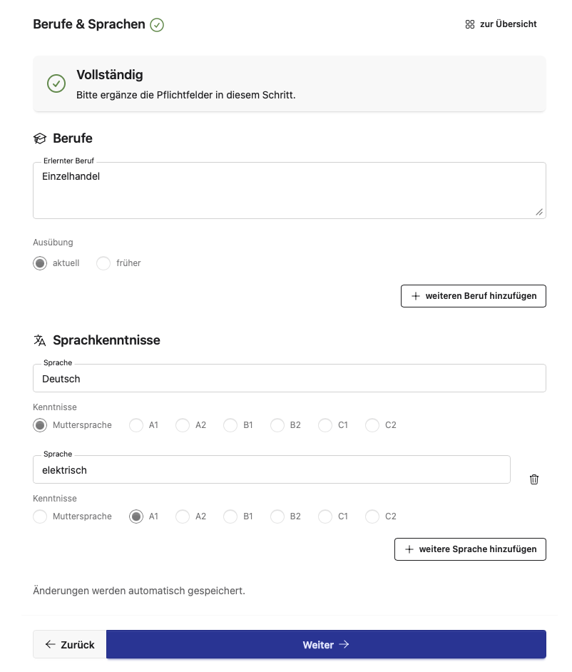 Antragstellung