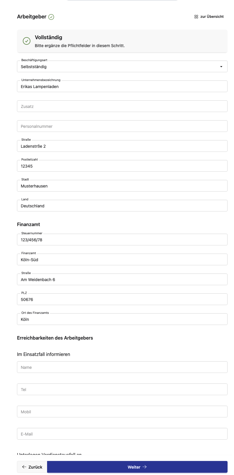 Antragstellung