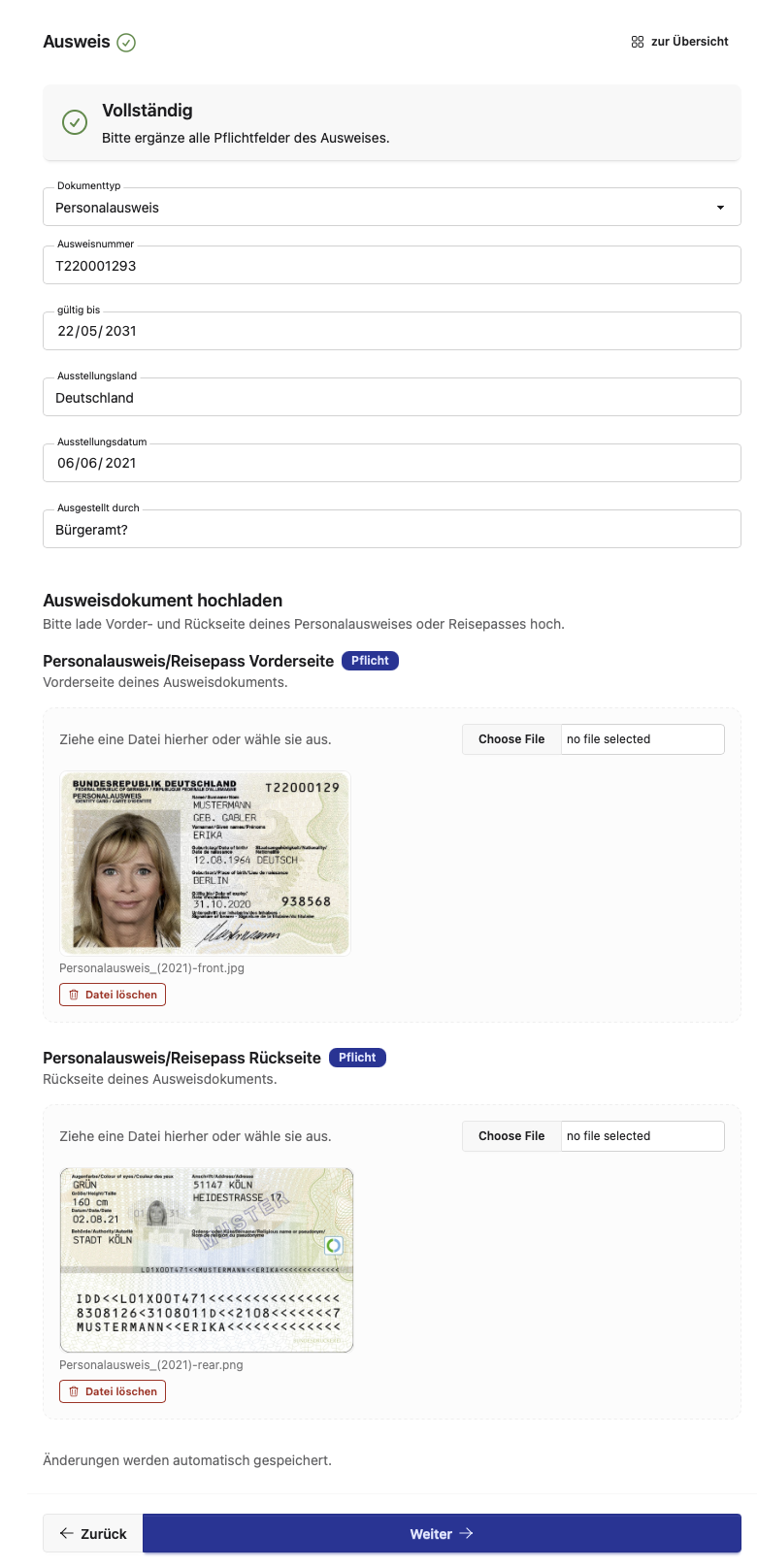 Antragstellung