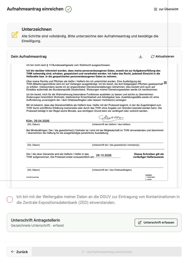 Antragstellung