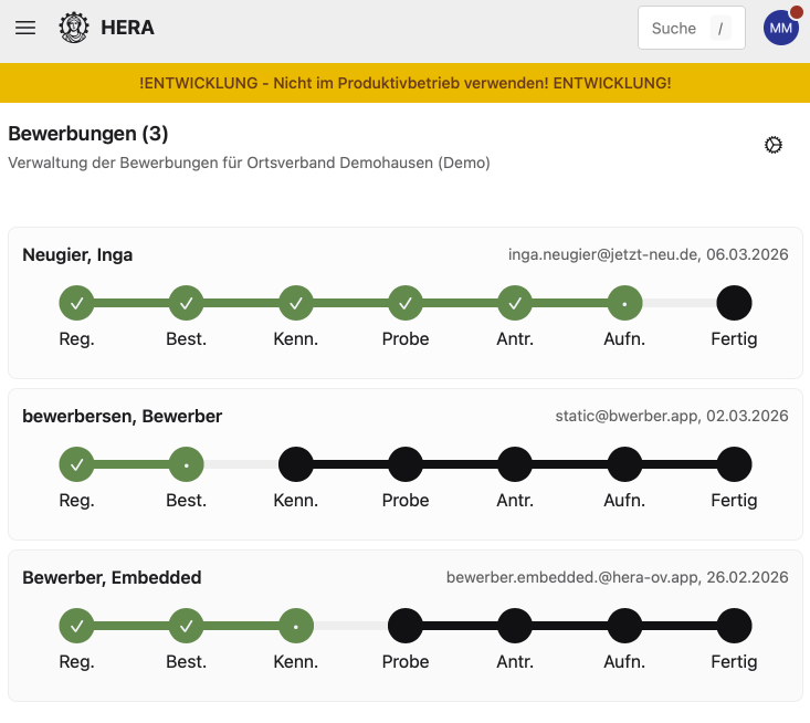 Liste der Interessenten