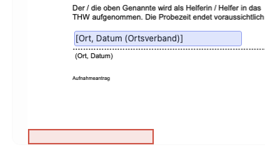 Aufnahmeantrag: Vorlage