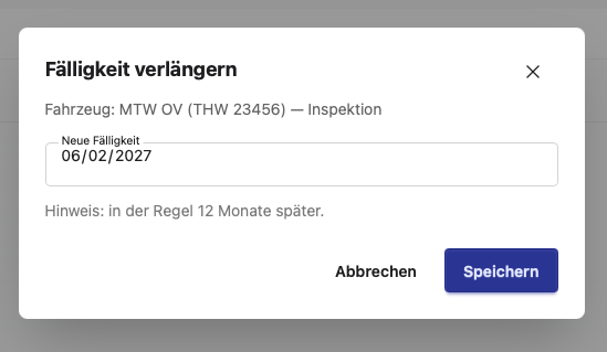 Fälligkeiten verlängern