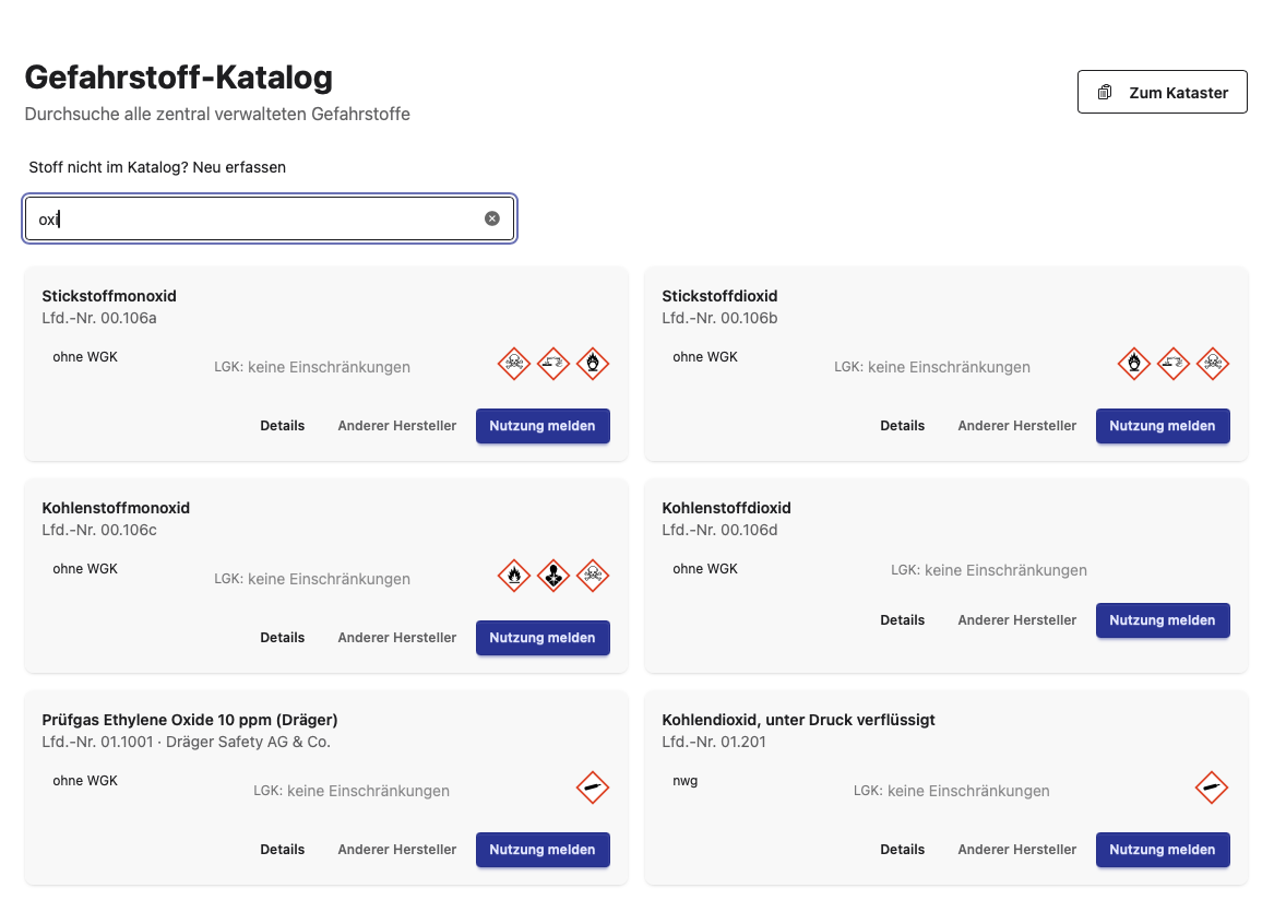 Gefahrstoffeintrag