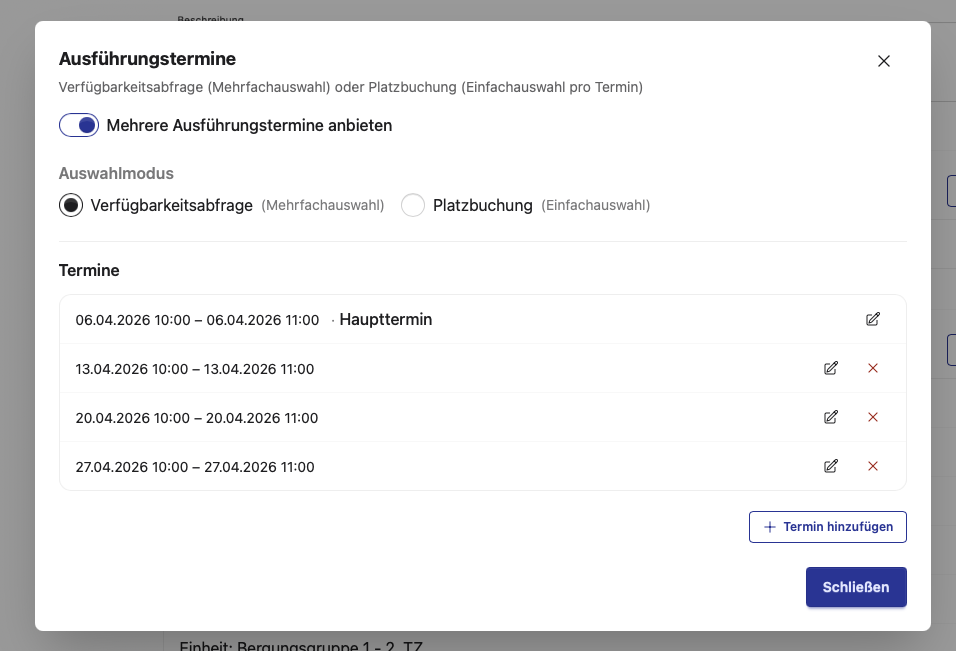 Kalender: Terminplanung
