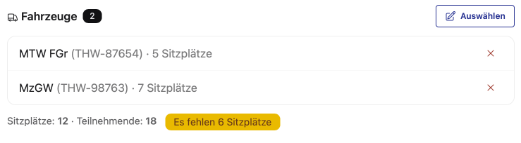 Termin: Fahrzeuge