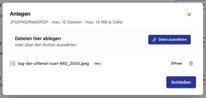 Termin: Anlagen